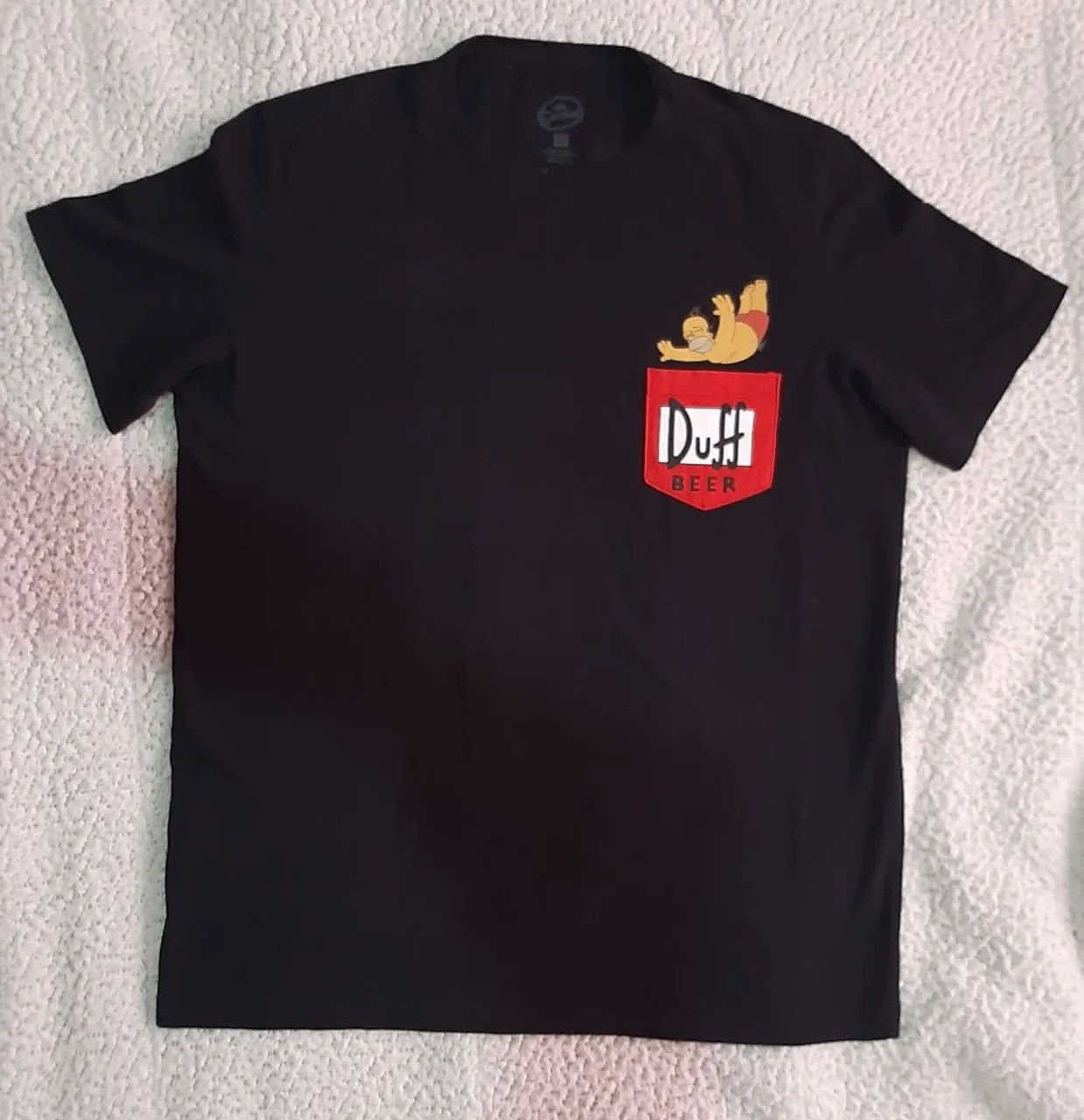 Camiseta com bolso Homer preta | Fox The Simpsons