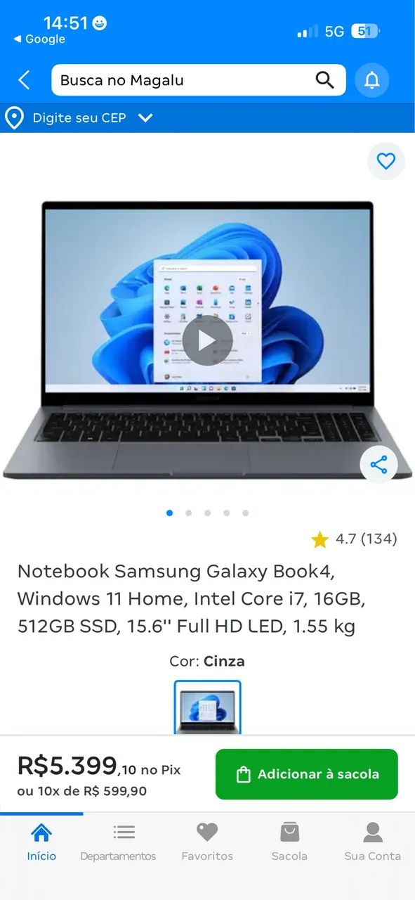 Notebook samsung Core I7 - Foto 3