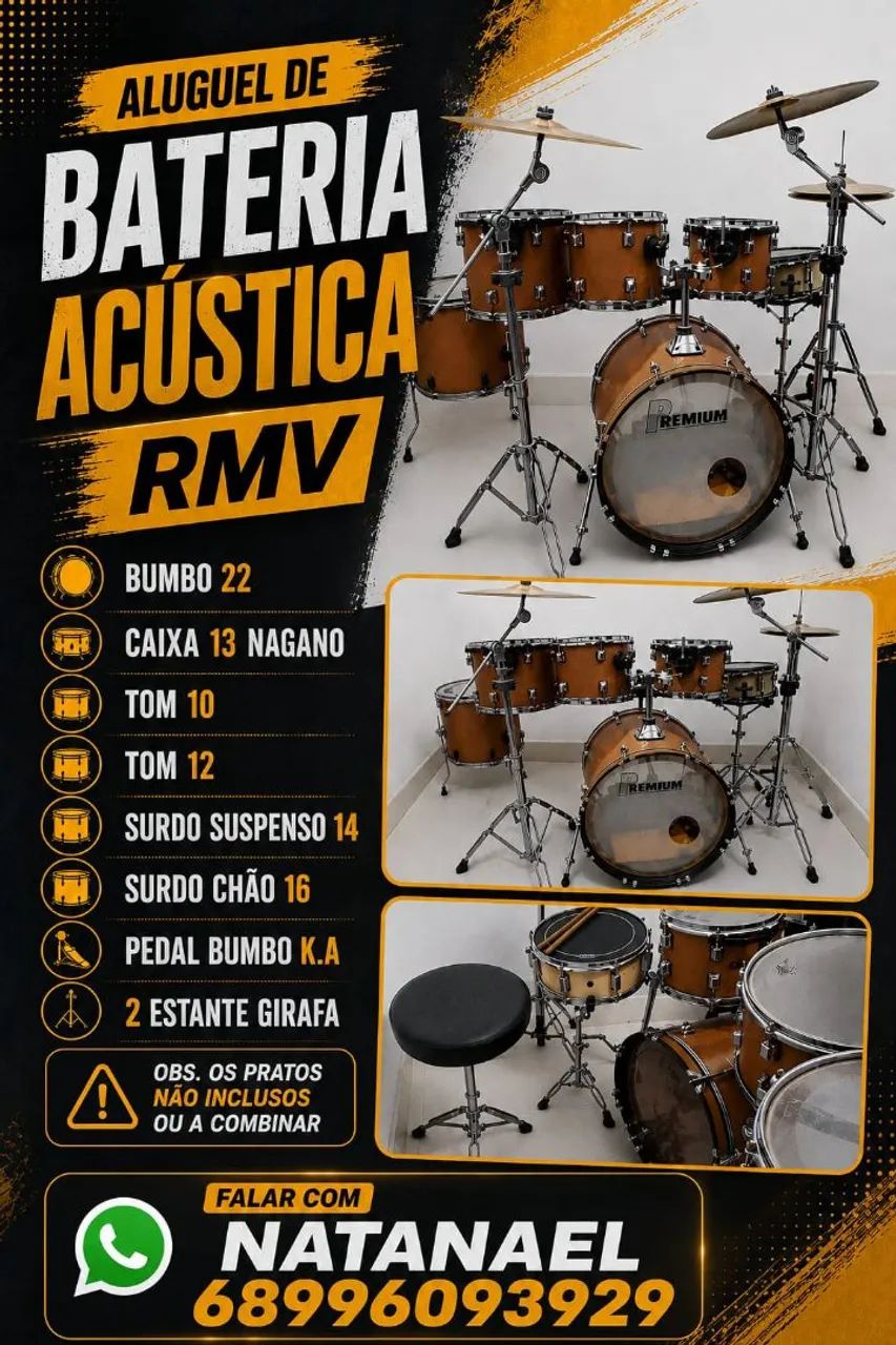 Aluguel de bateria acustica  - Foto 4
