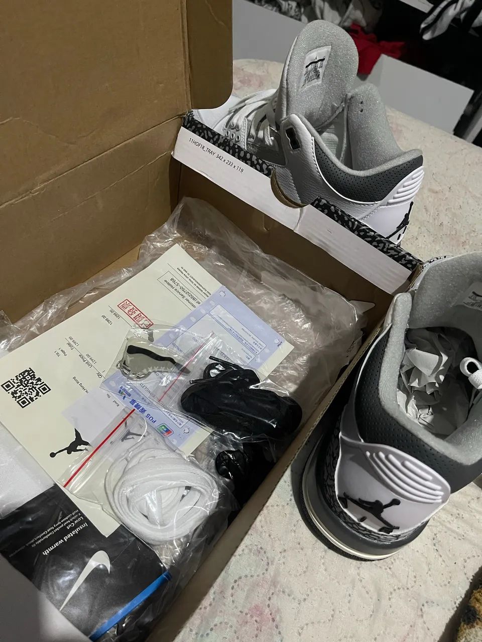 Air Jordan 3 White/Gray - Foto 4