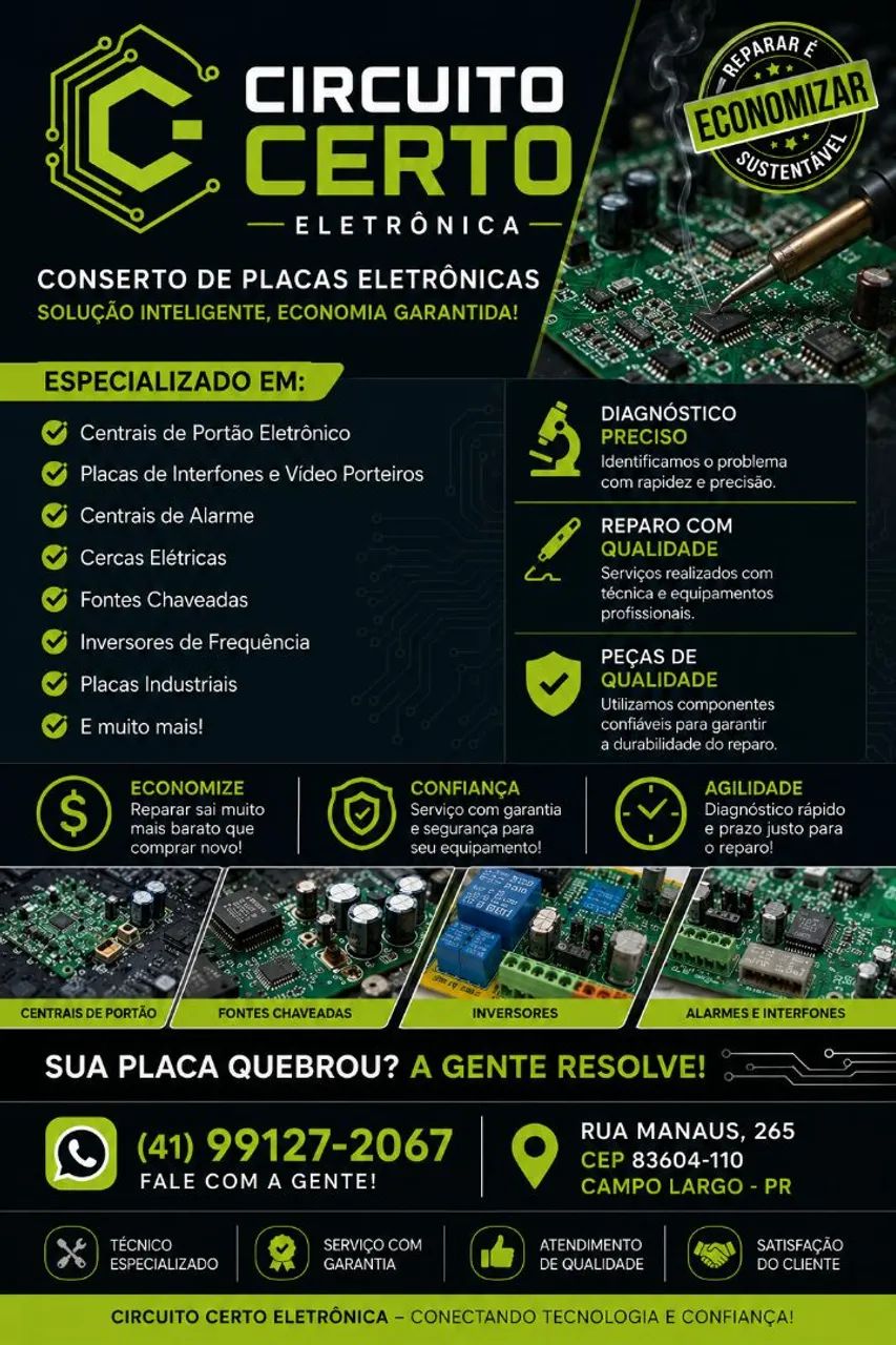Concerto de placas eletrônicas 