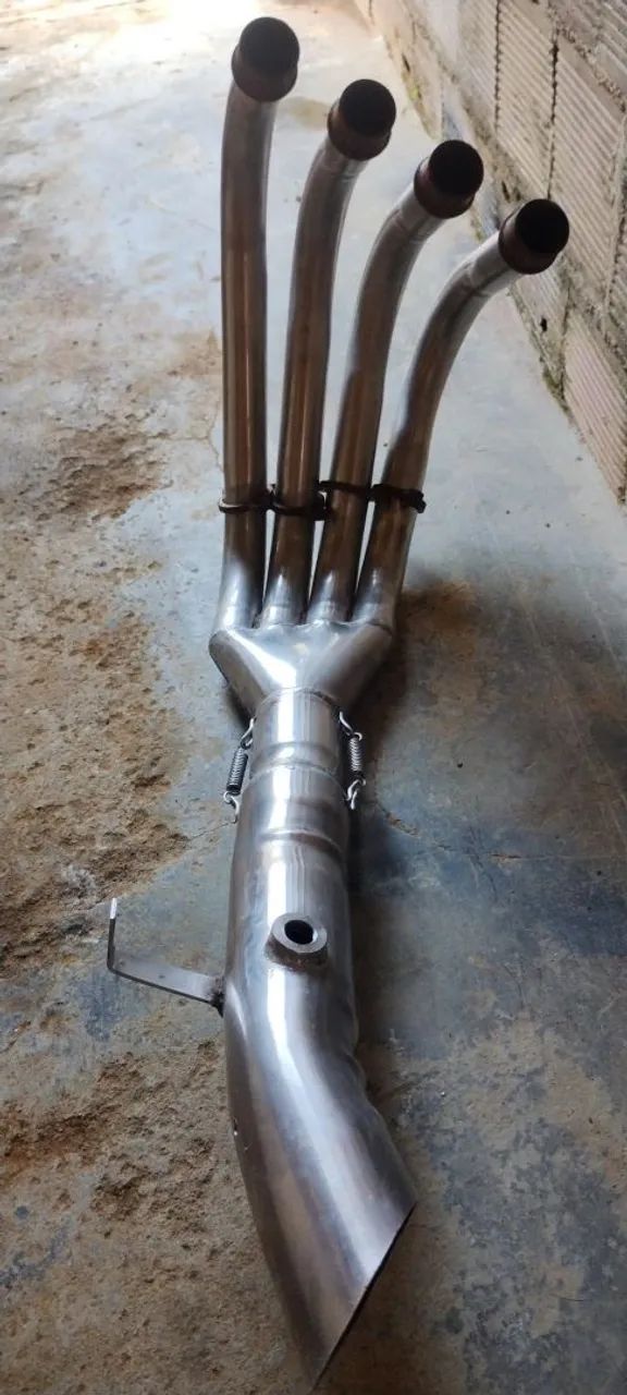 Escapamento Atala aço inox 3 polegadas Hornet