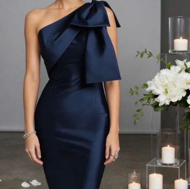 Vestido Azul - Marinho longo - Foto 3