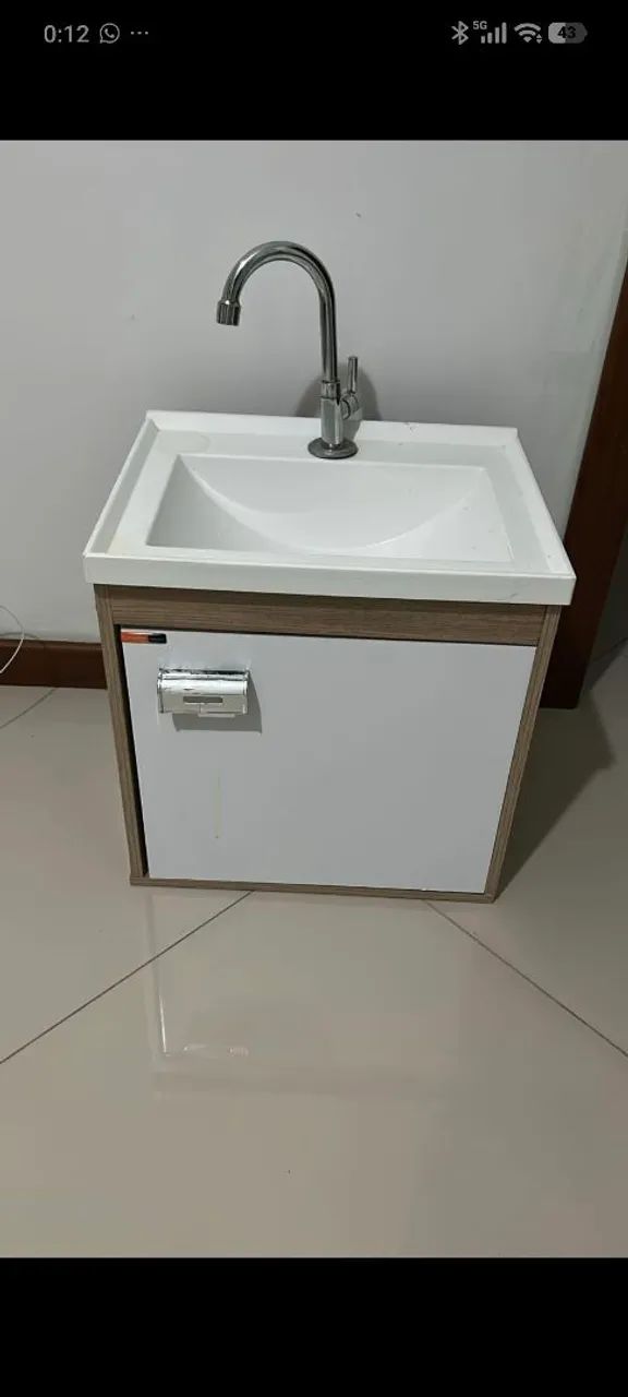 Sink and cabinet with mirror