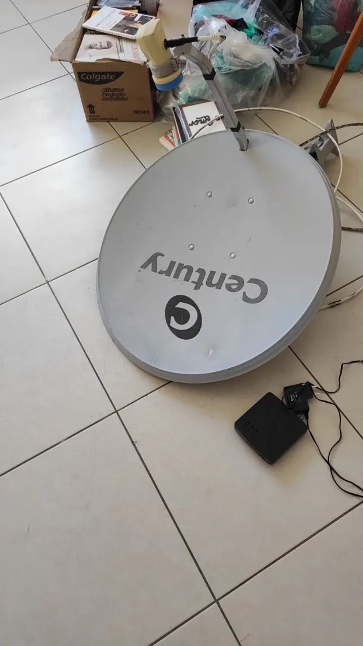 Antena century completa com o aparelho