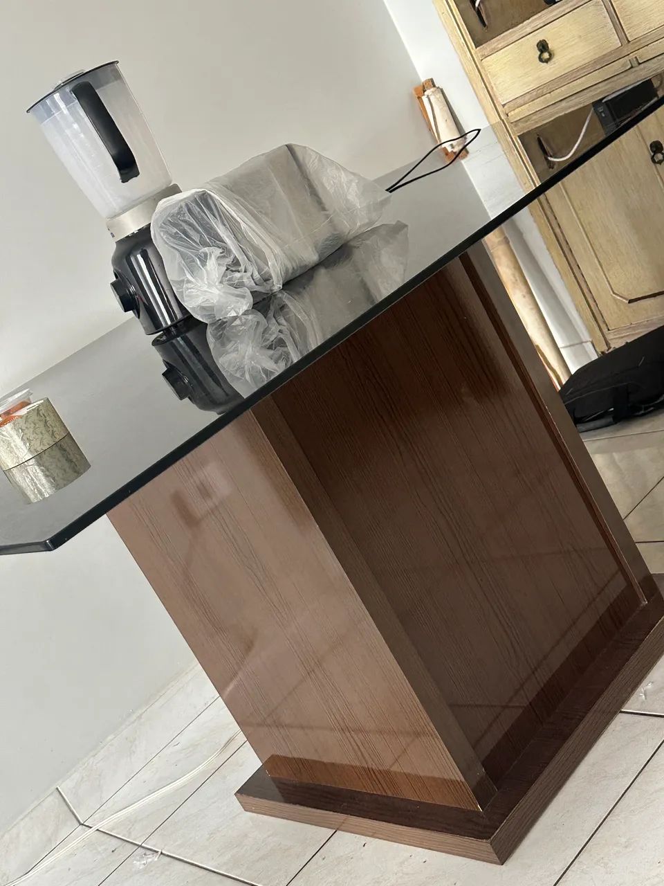 Mesa de vidro base de MDF - Foto 4