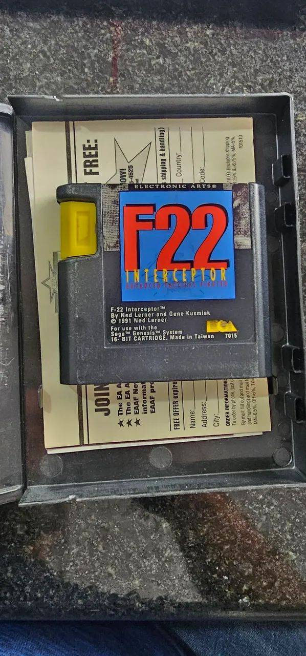 Pacote jogo F22 e Controle Genistick Sega Gênesis original impecável mega  - Foto 6