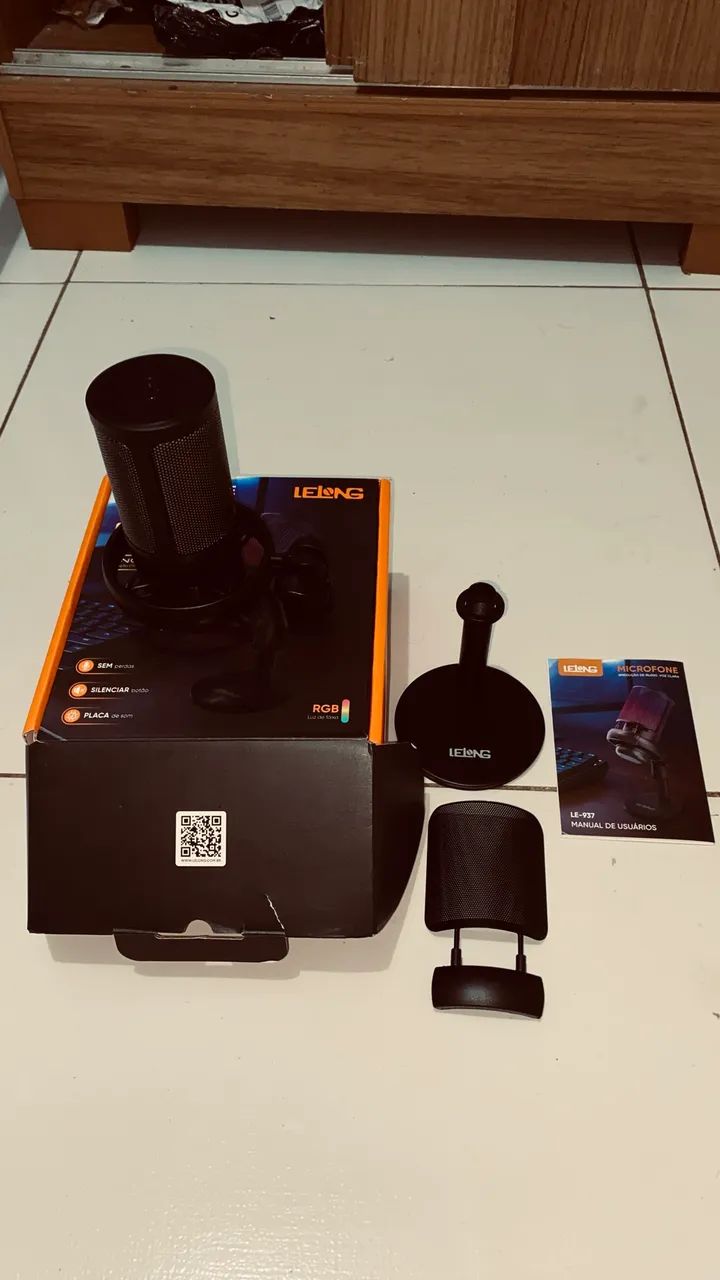 Microfone Gamer Lelong LE-937 - RGB NOVO - Foto 2