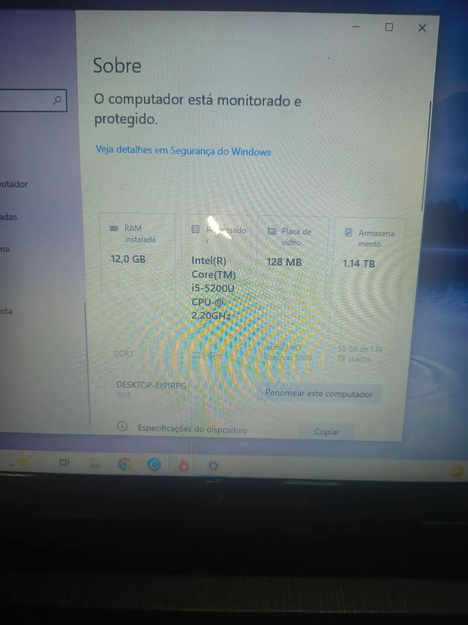 Notebook Lenovo core i5 