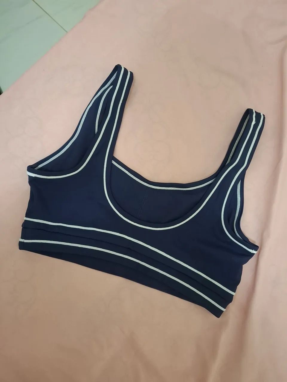 Conjunto de academia azul marinho calça e top