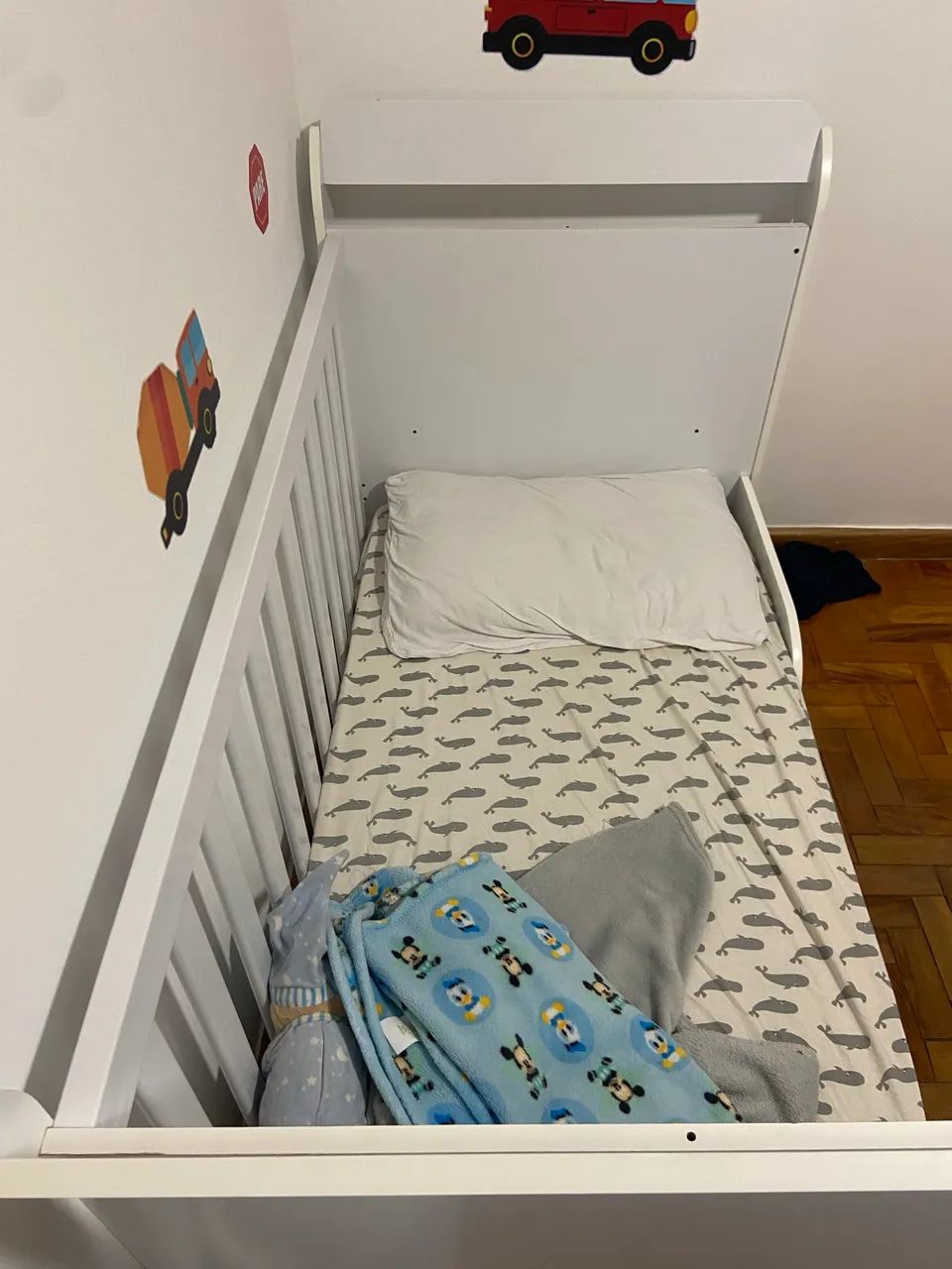Berço 3 em 1 - branco com colchão  - Foto 2