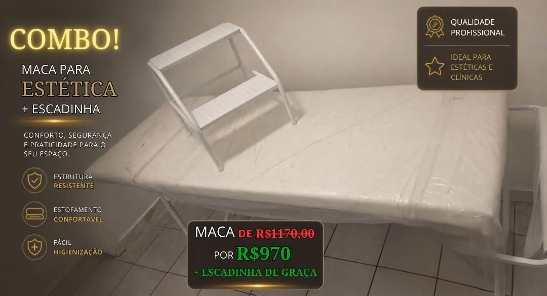 Maca para Estética - Novinha, ainda no plástico