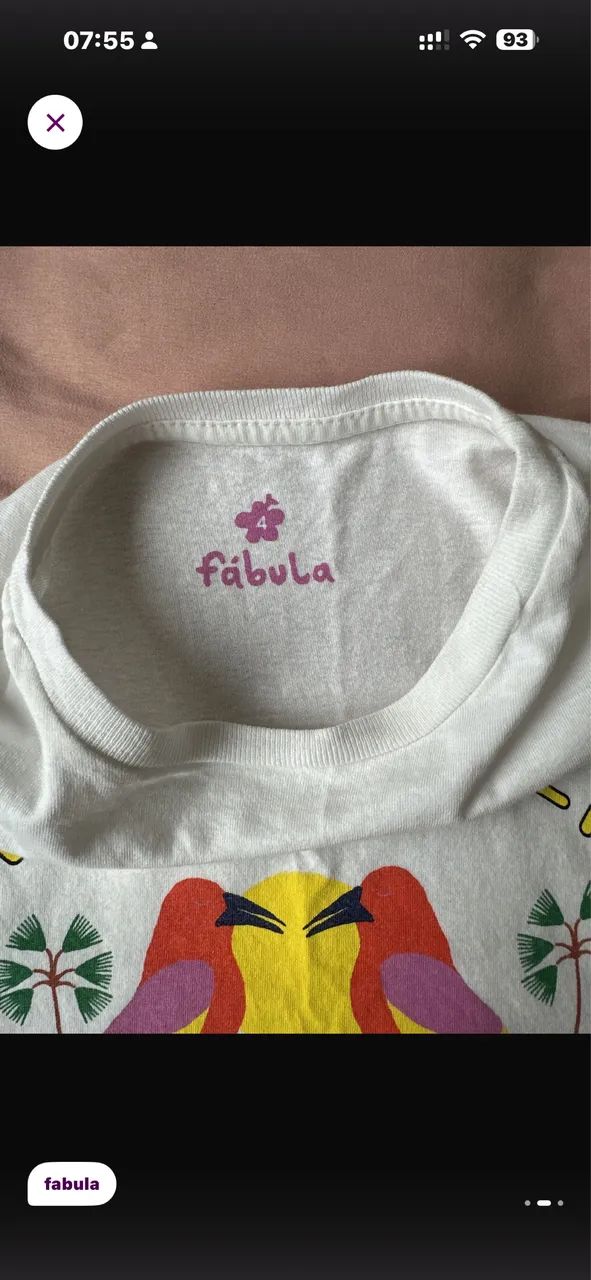 Blusa branca infantil Fábula  - Foto 2
