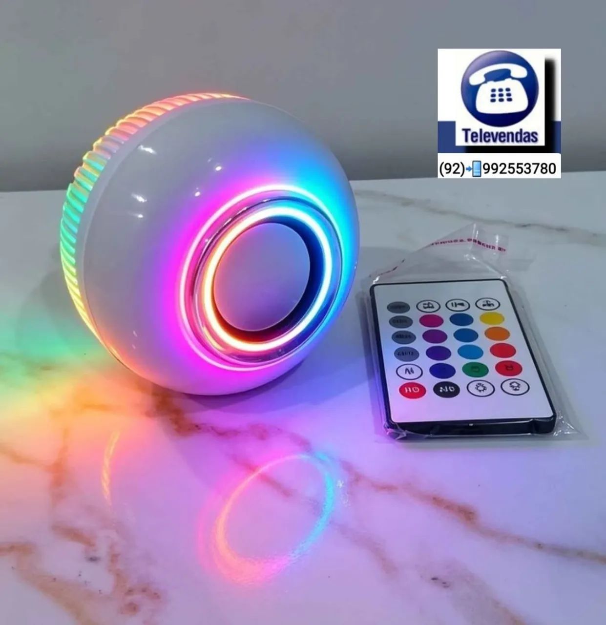 LÂMPADA LED BLUETOOTH MUSICAL COLORIDAS  - Foto 2