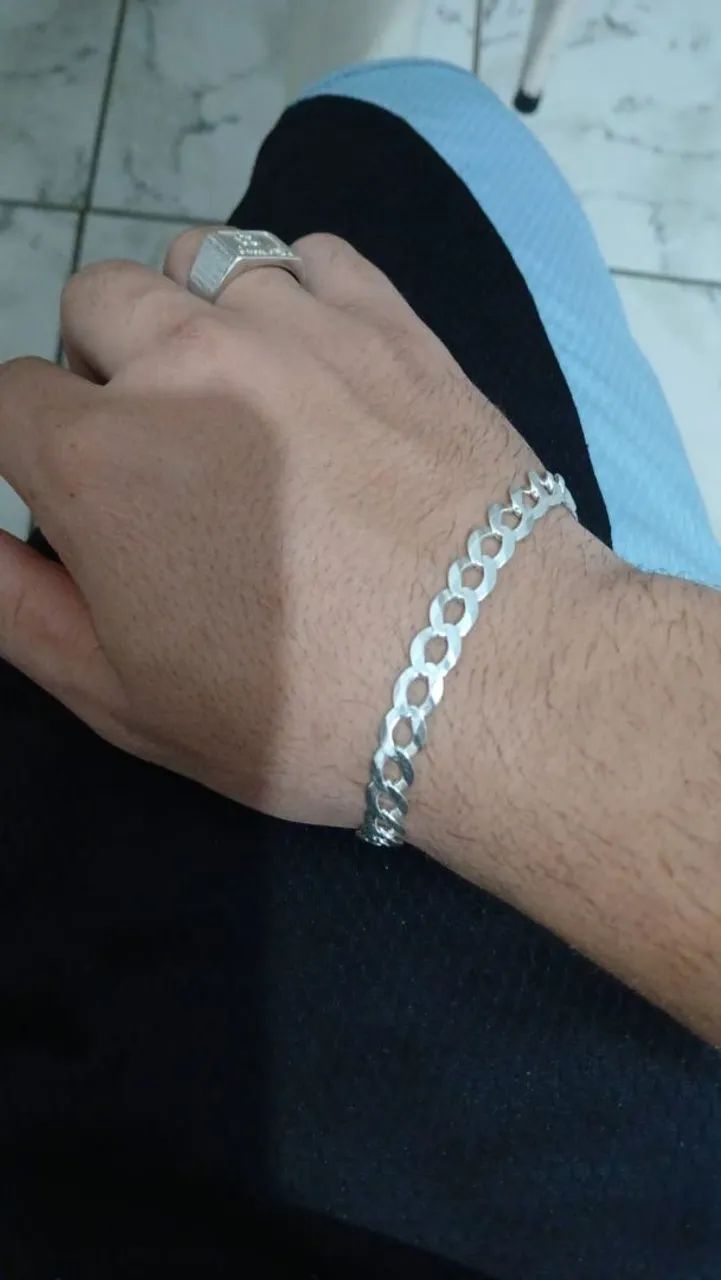 Pulseira de prata 925 - Foto 2