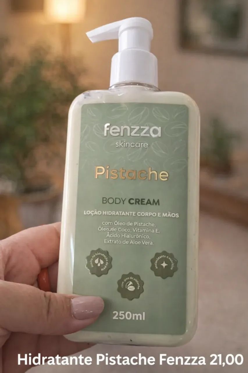 Hidratante Fenzza Pistache para corpo e mãos