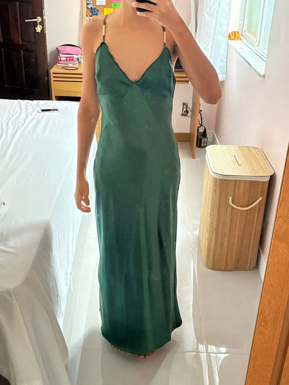 Vestido verde esmeralda- zara - Foto 2