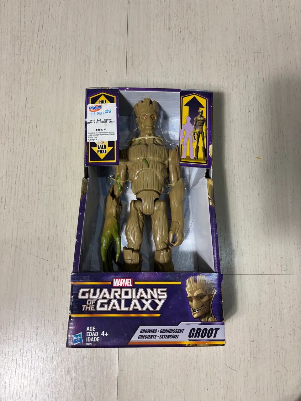 Boneco guardiões galáxia extensível grout crescendo 