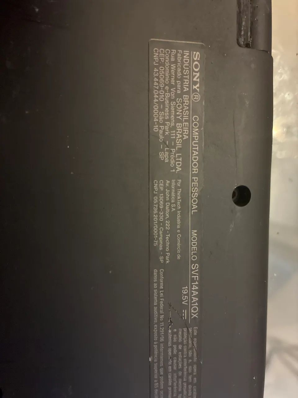 Vendo notebook vaio SVF14AA1QX defeito - Foto 5