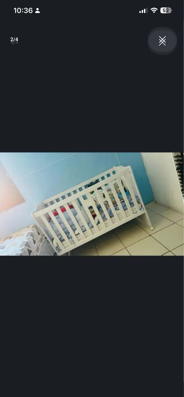 Vendo berço na cor branco  - Foto 4