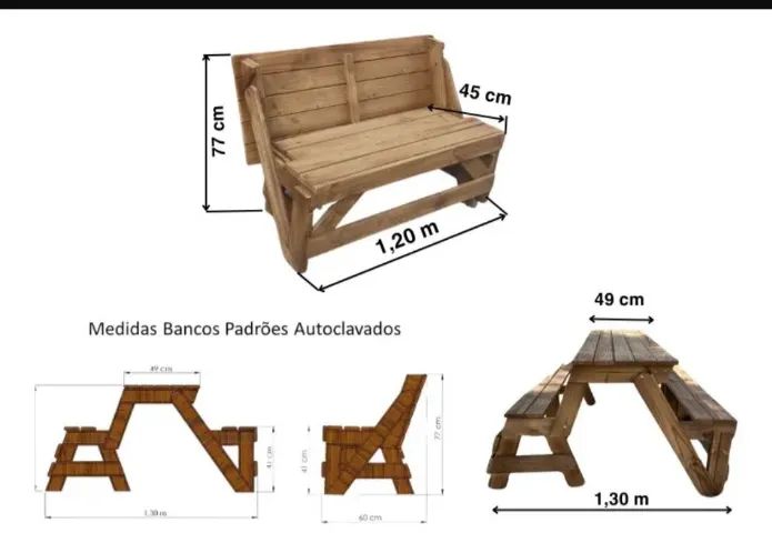Banco que vira mesa - Foto 2