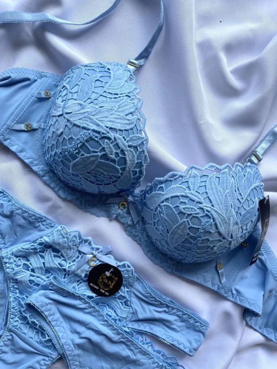 Conjunto Lingerie Elegance Blue Sky - Foto 2