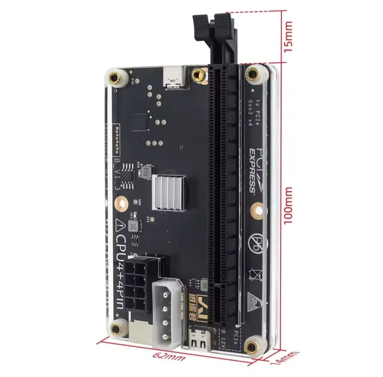 Dock Egpu thunderbolt 3/4 + Brinde suporte de placa de vídeo vertical - Foto 4