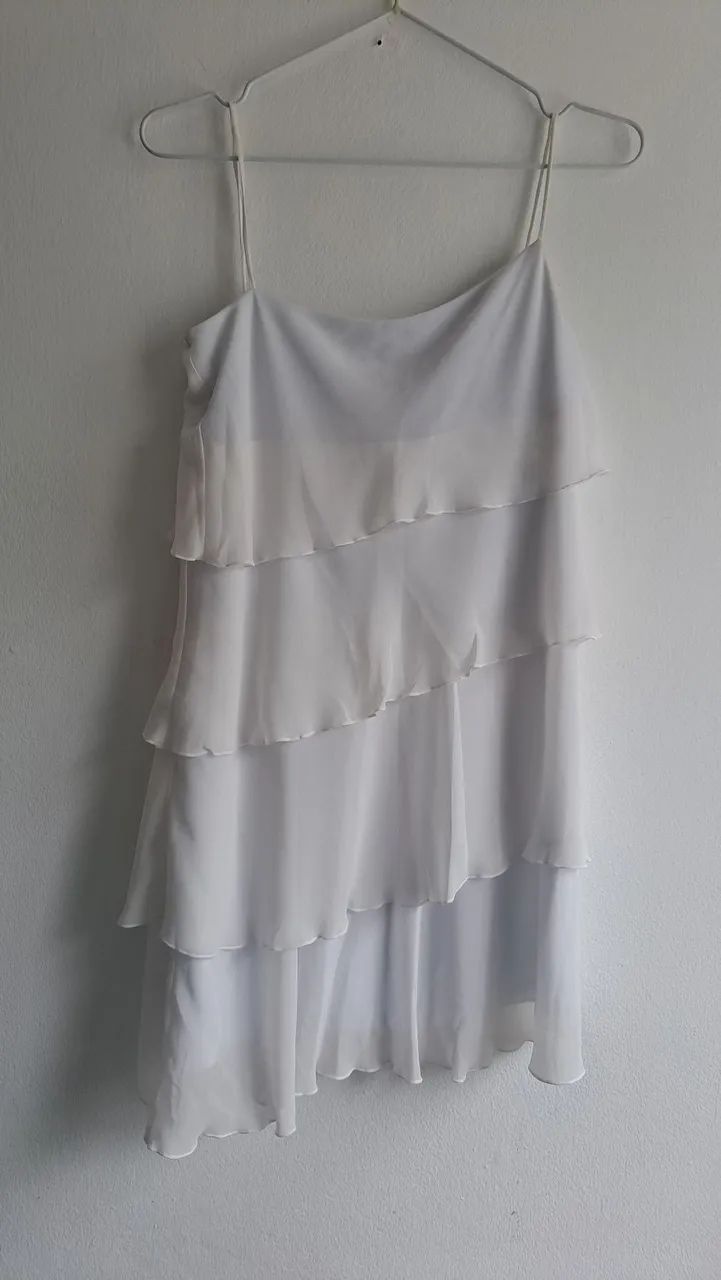 Vestido branco crepe