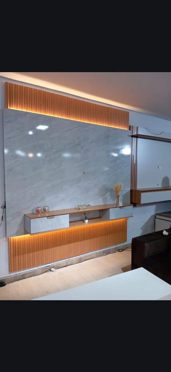 Painel grande para tv de até 75" 100% MDF 