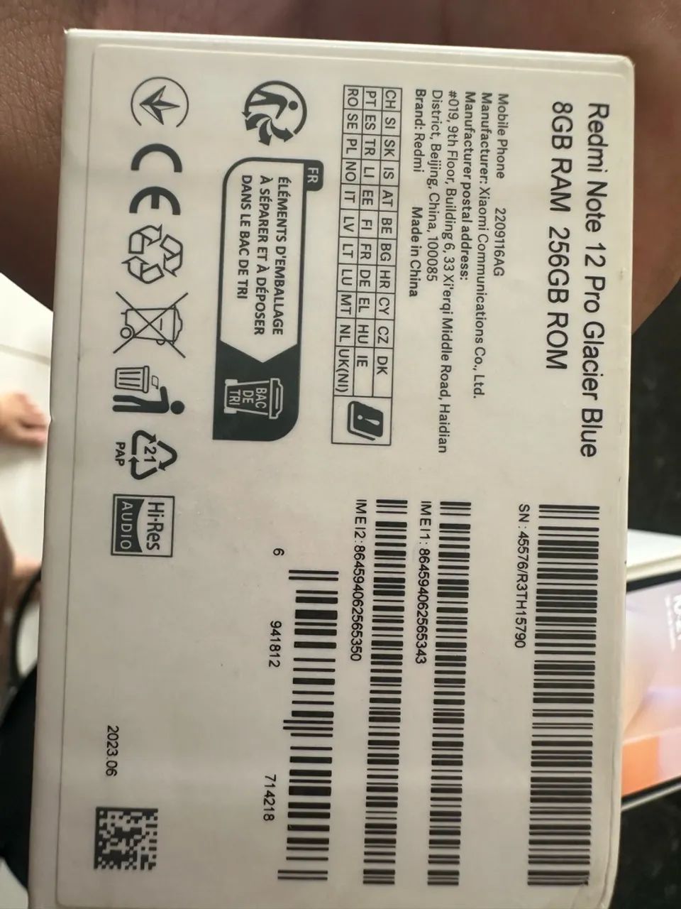 Redmi Note 12 Pro 5G 256GB 8GB RAM