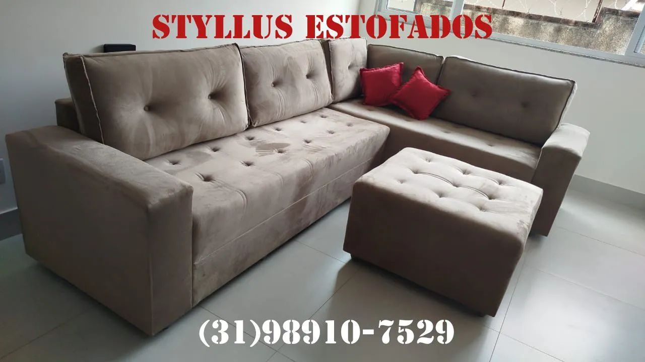 Sofá módulado de luxo 