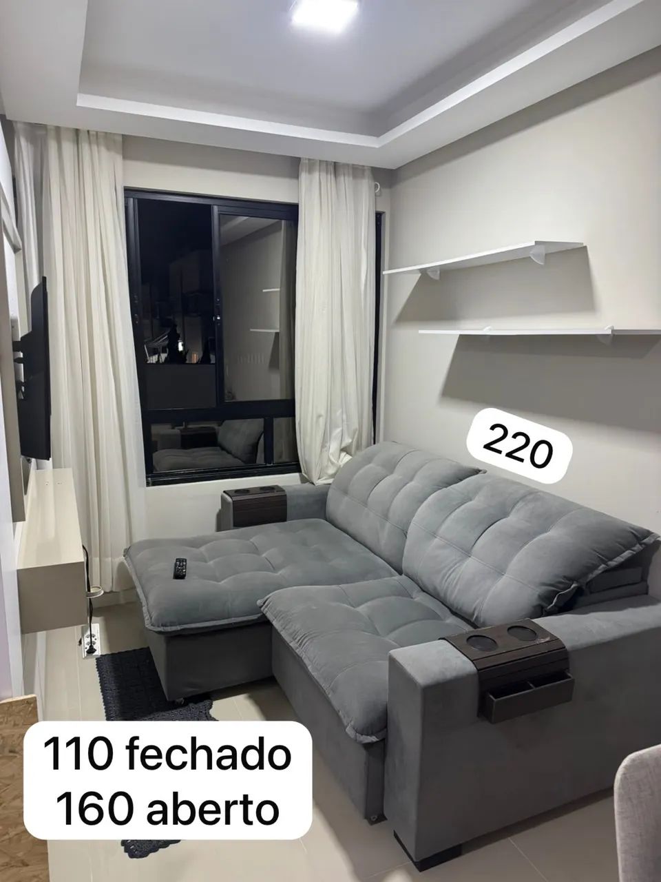 Sofá retrátil 2,20 metros - Foto 2