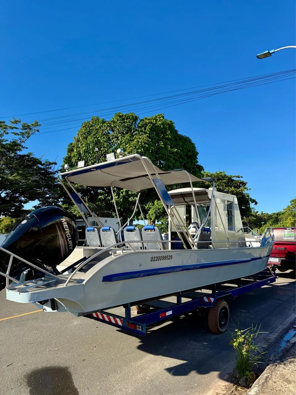 Lancha de alumínio com motor 150HP - Foto 4