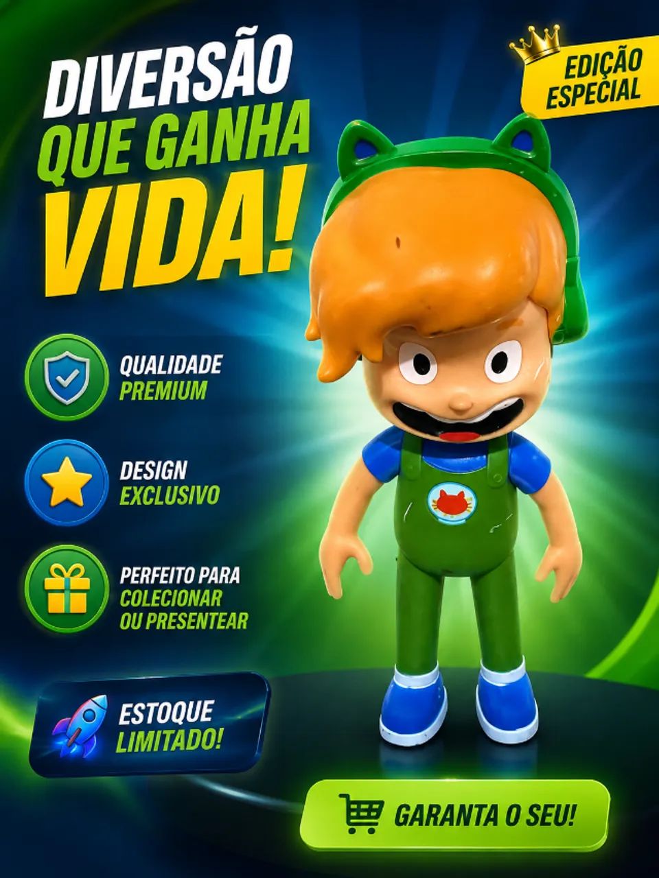 Boneco Gato Galatico