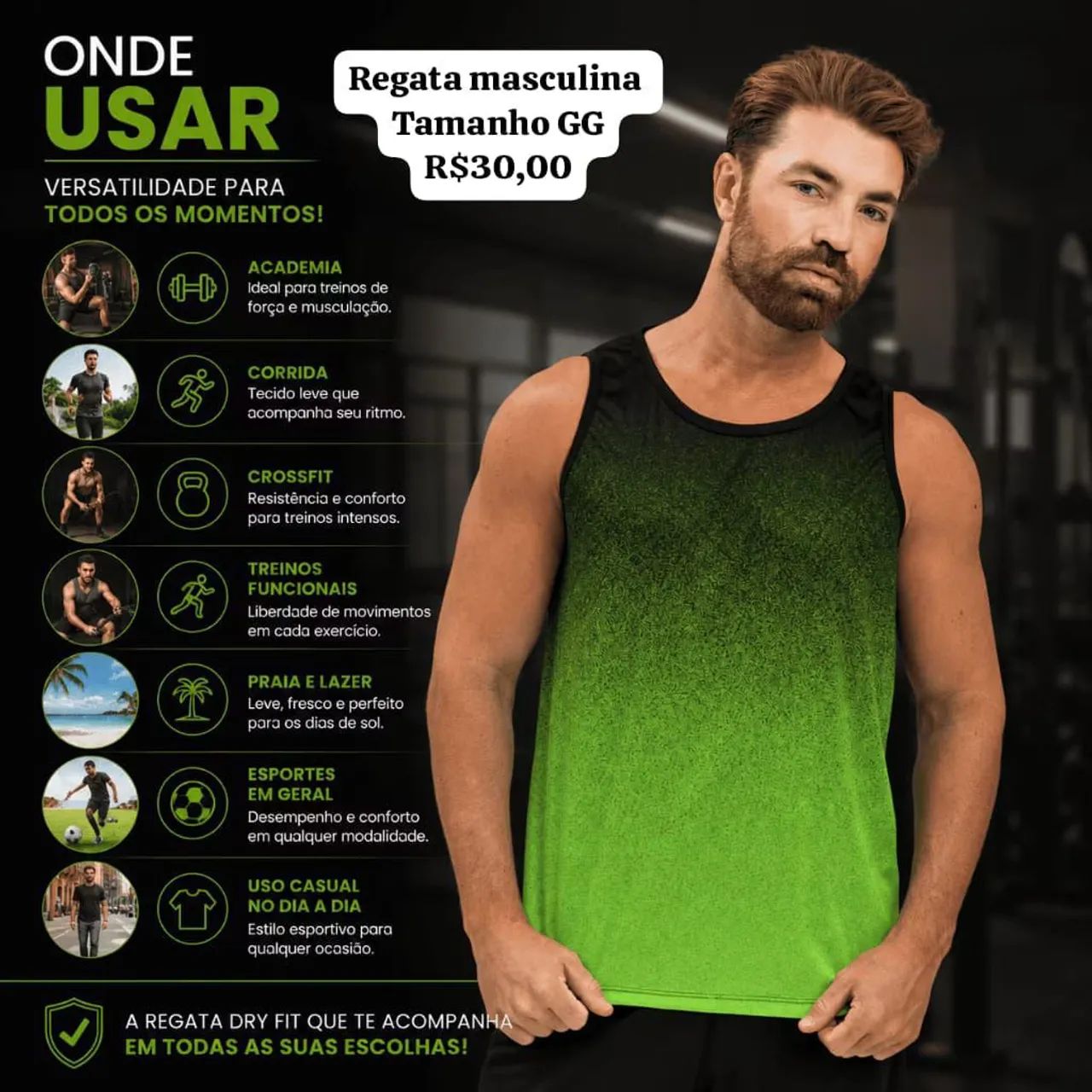 Regata masculina linha premium  - Foto 4