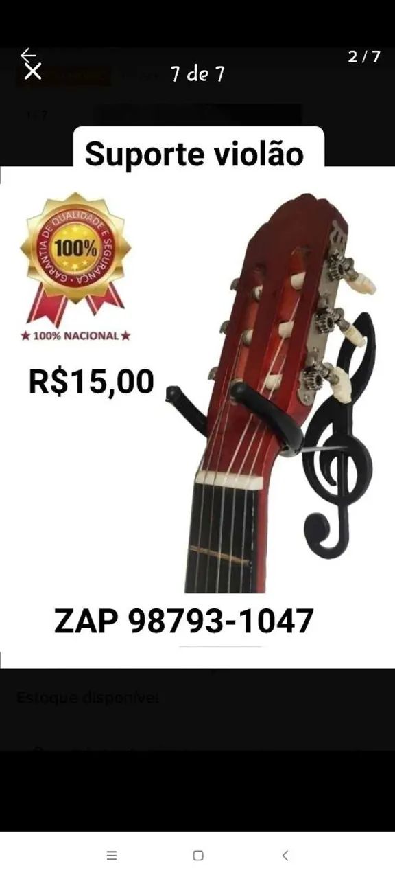 Suporte violão R$15,00  - Foto 3