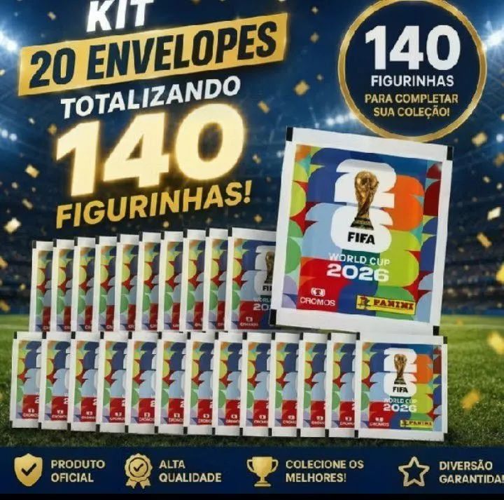 Kit 20 Pacotinhos Figurinhas Copa Fifa 2026 - Foto 4