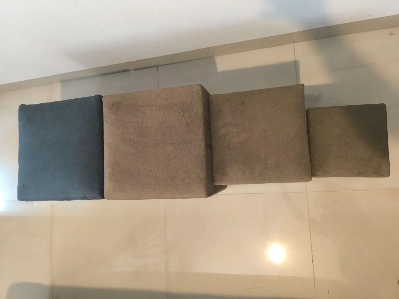 4 pufs suede  - Foto 2