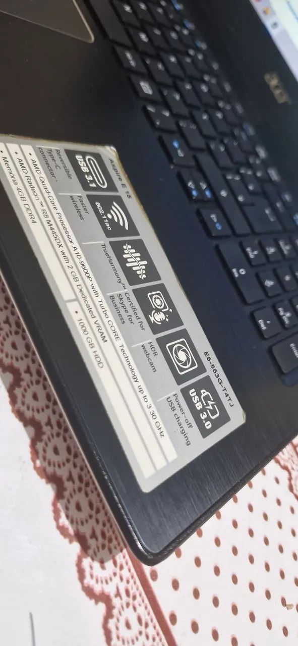 Notebook Acer Aspire E15 - Pouco usado - Ótimo estado - Foto 2