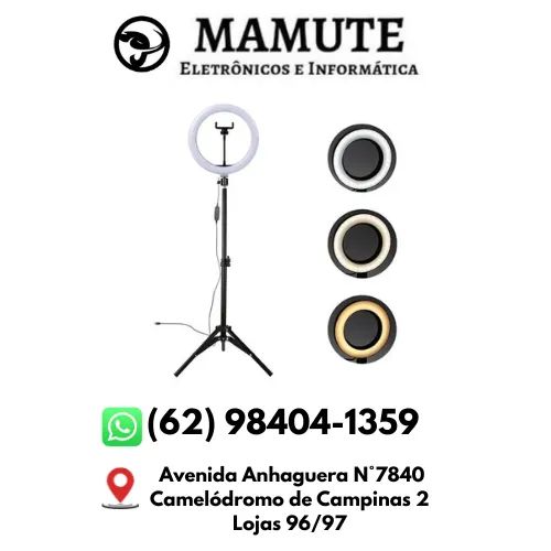 Ring Light Iluminador Profissional 30cm 12 Polegadas Suporte Celular 3 Cores Tripe 2 mts