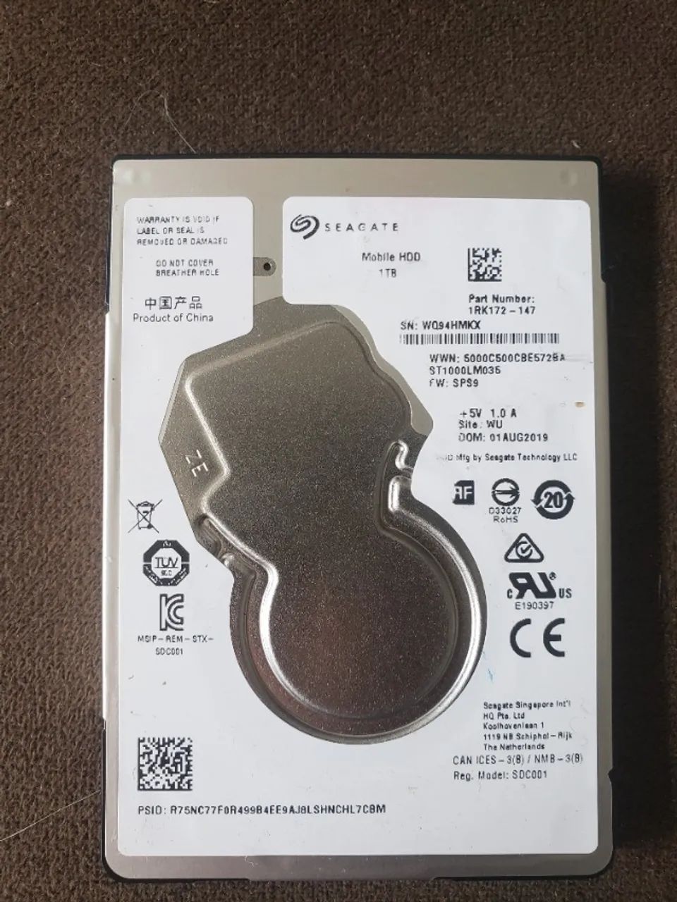Hd 1tb novo 