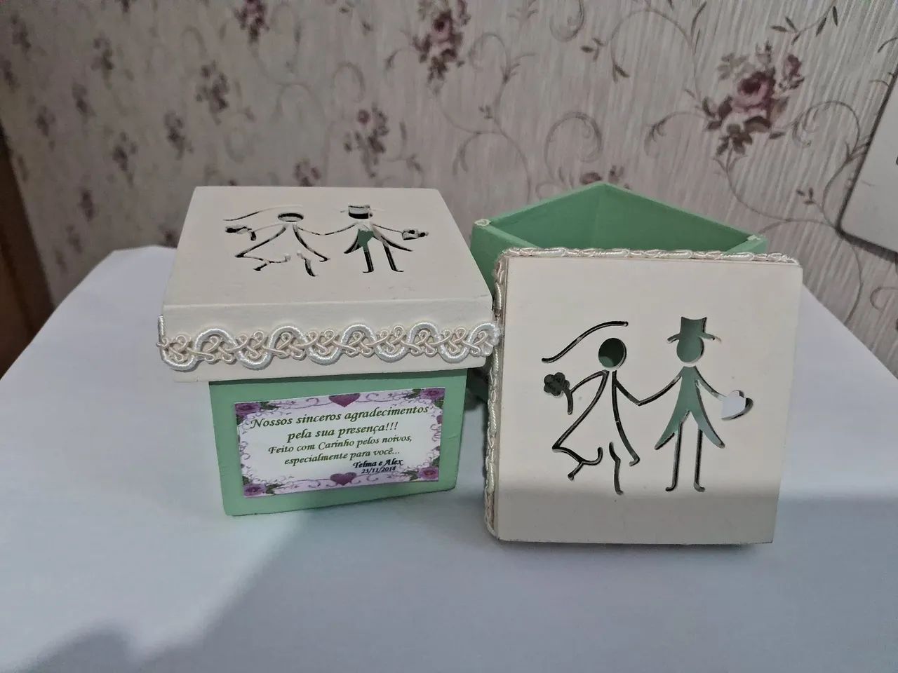 Caixinhas de mdf para lembrancinha casamento 