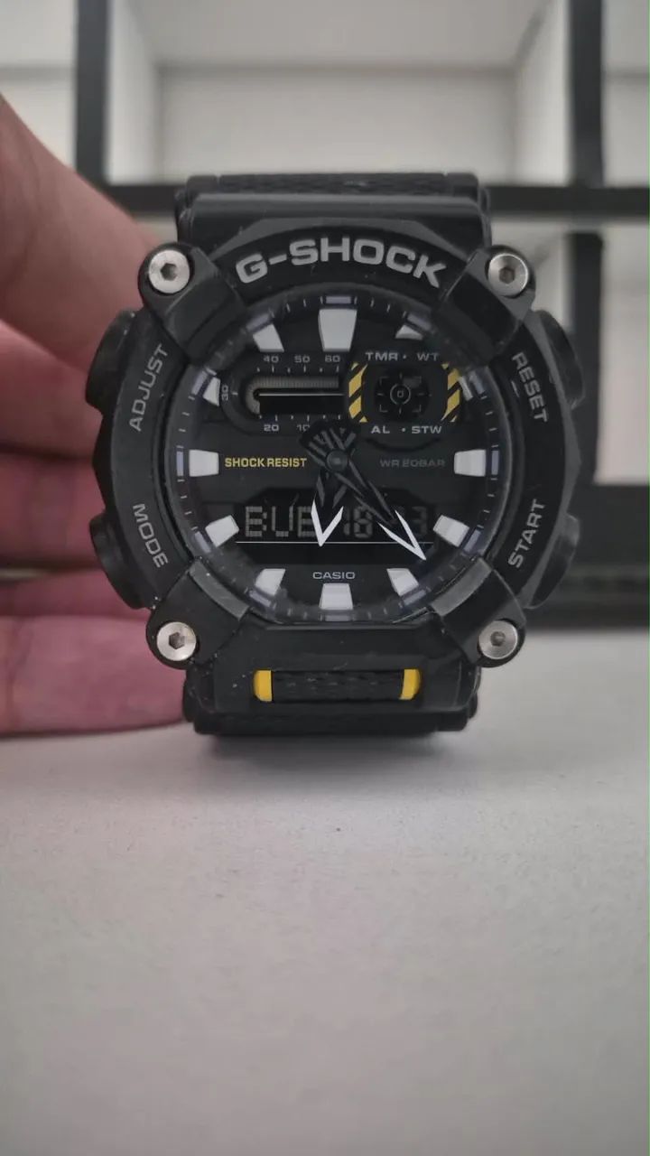 G-Shock Casio Original Preto e Amarelo | Analógico + Digital  - Foto 5
