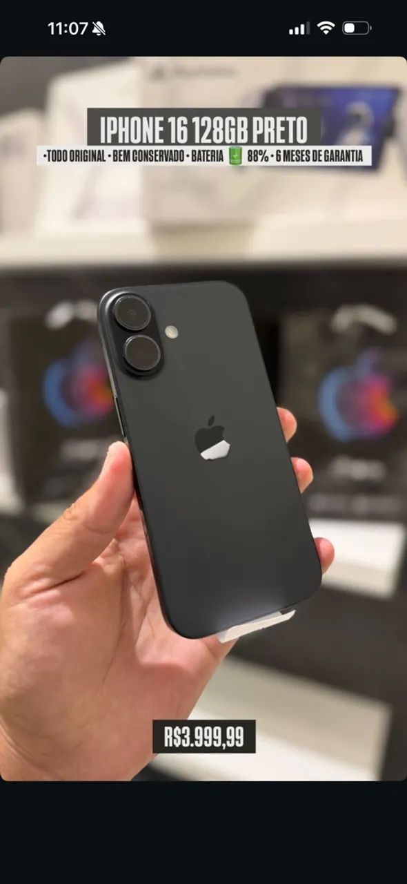 IPHONE 16 - 128GB - BRANCO  - Foto 4