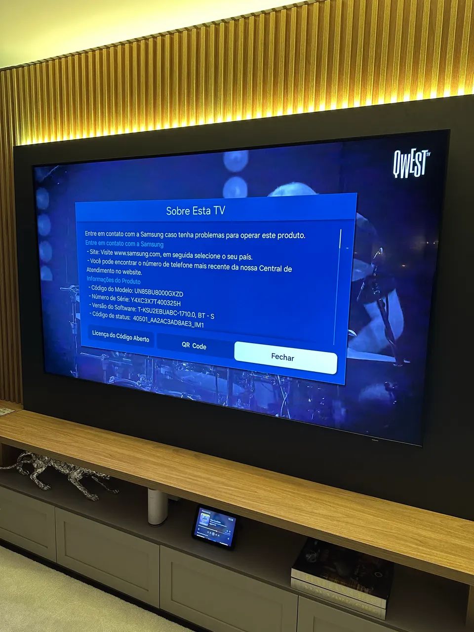 Smart TV 85? Samsung UN85BU8000GXZD 