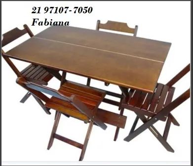 Jogo de mesa 1.20x70 com cadeiras 