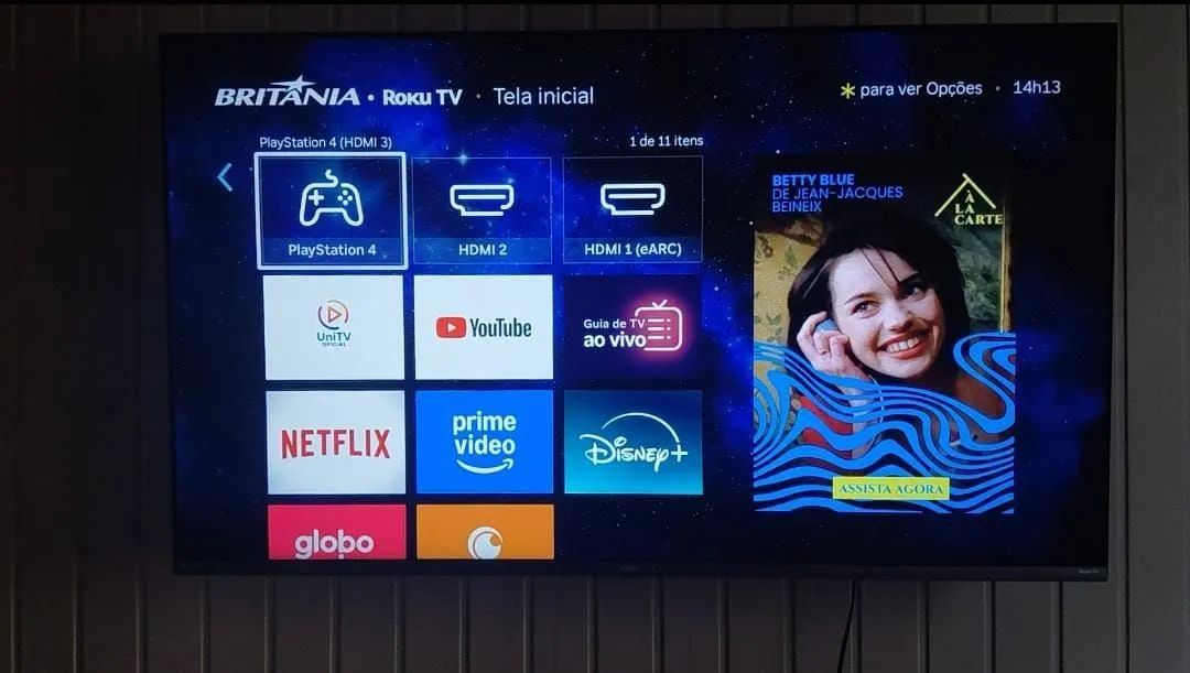 TELEVISÃO BRITÂNIA ROKU TV 50 POLEGADAS