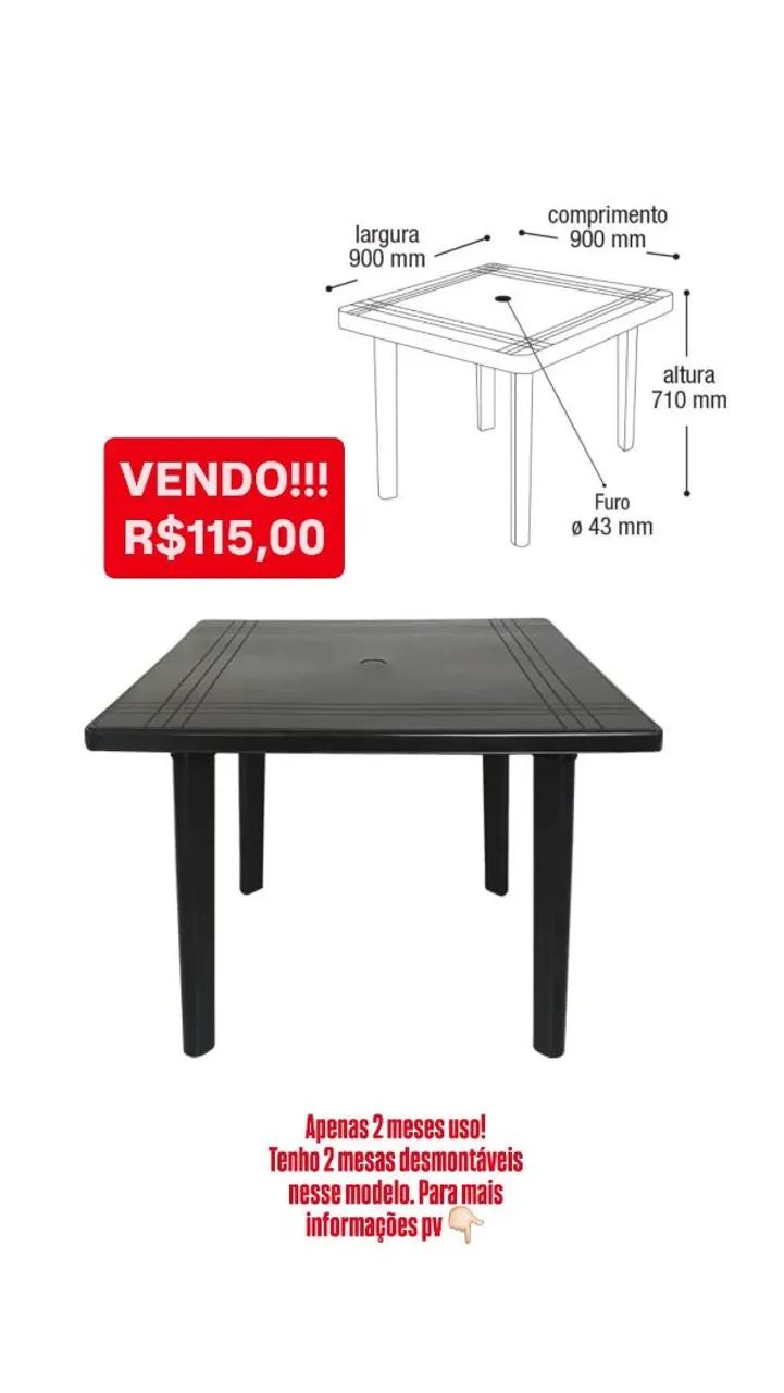 MESA DE PLÁSTICO