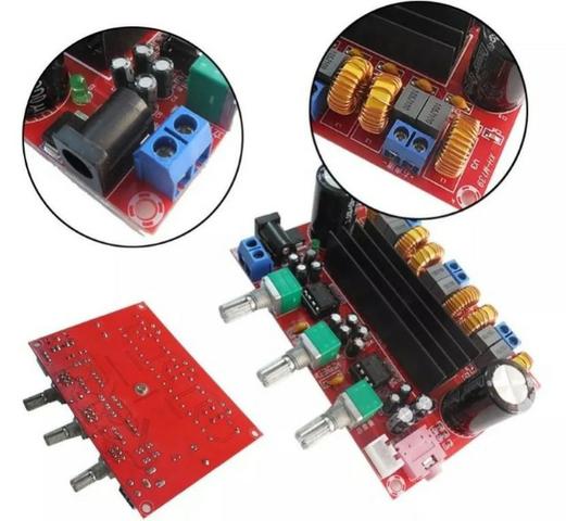 COD-AM272 Placa Amplificador 2.1 Compacto - 50w+50w+100w 200w Rms Arduino Automação Ro - Foto 2