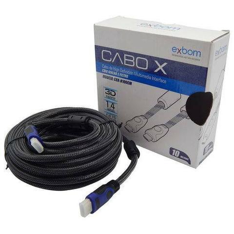 Cabo Hdmi 10m Blindado 1.4 Ethernet 10 Metros Full Hd 3d